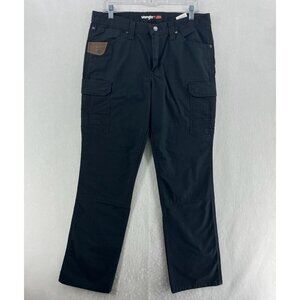 Wrangler RIGGS Workwear Pants Womens 10x32 Black Ripstop Ranger Cargo High Rise